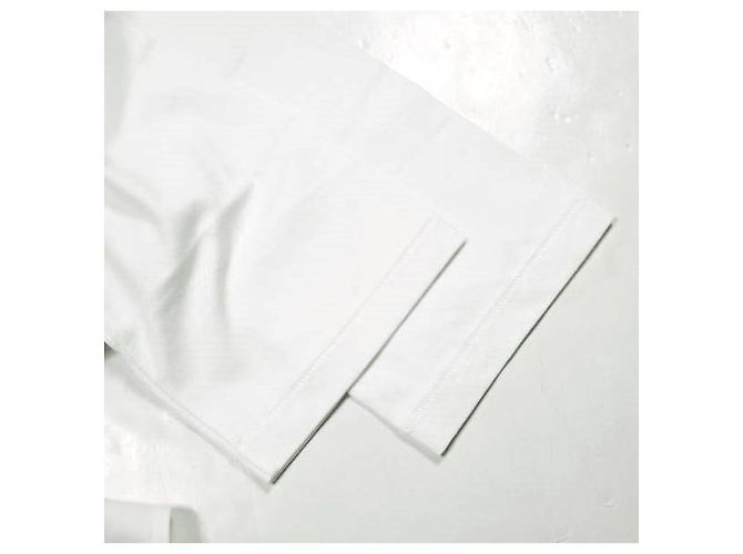 Autre Marque ATON SUVIN 60/2 S/S T-Shirt aus Baumwolle mit rundem Saum Weiß - Ansicht 6
