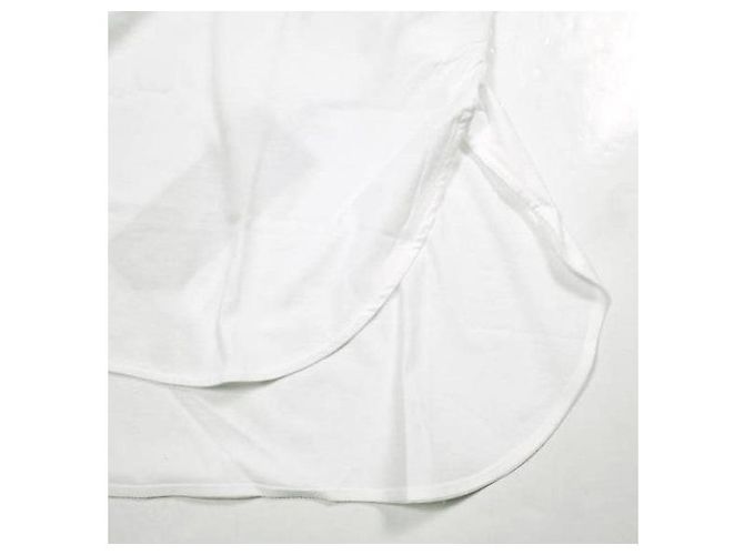 Autre Marque ATON SUVIN 60/2 S/S T-Shirt aus Baumwolle mit rundem Saum Weiß - Ansicht 7