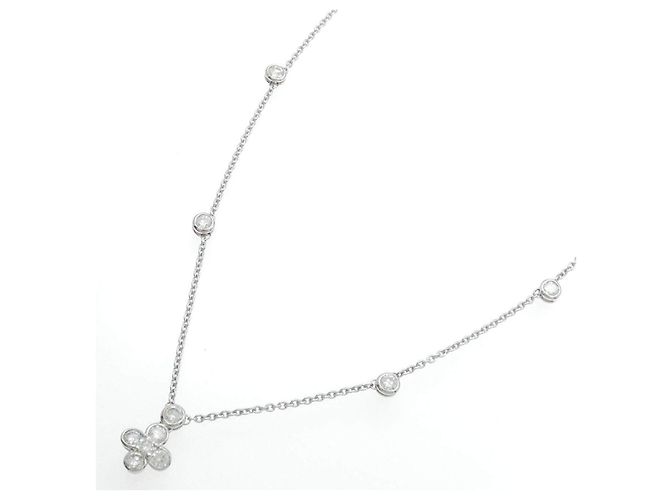 Autre Marque Colar de Diamantes PT900 PT850 Prata - vista 2