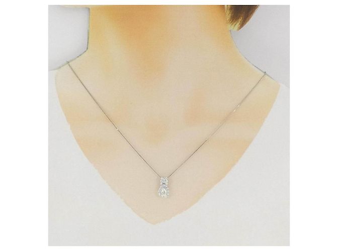 Autre Marque Colar de Diamantes PT900 PT850 Prata - vista 6