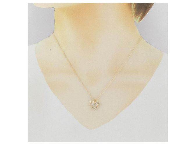 Autre Marque Collana Cuore con Diamanti Au750 D'oro - vista 6