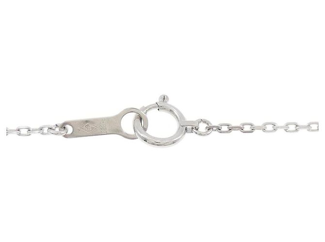 Autre Marque Diamanten-Blumenhalskette PT900/PT850 Silber - Ansicht 5