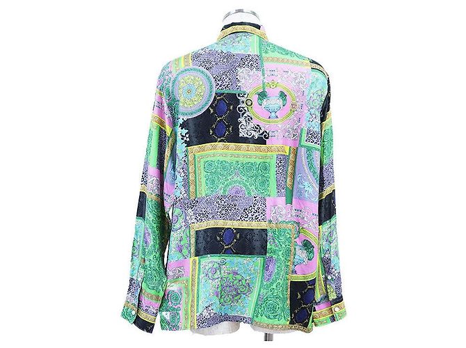 Versace HERITAGE FIT Hemd aus 100% Seide Mehrfarben - Ansicht 5
