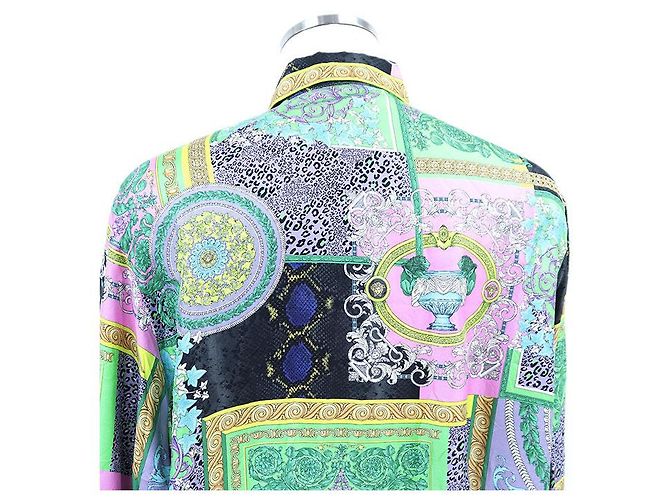 Versace HERITAGE FIT Hemd aus 100% Seide Mehrfarben - Ansicht 6