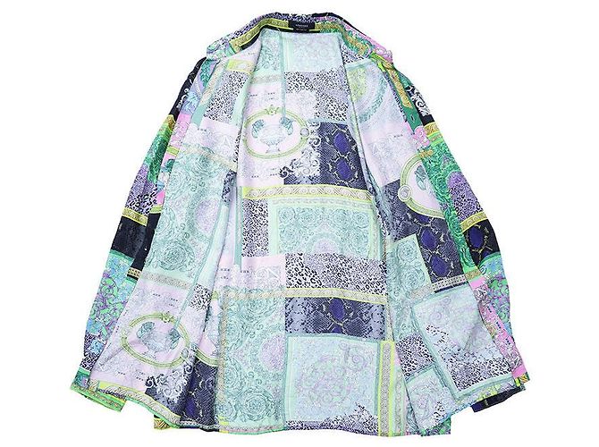 Versace HERITAGE FIT Hemd aus 100% Seide Mehrfarben - Ansicht 9