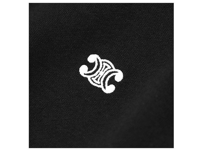 Céline Sudadera Loose Hoodie Celine de algodón y cachemira Negro - vista 3
