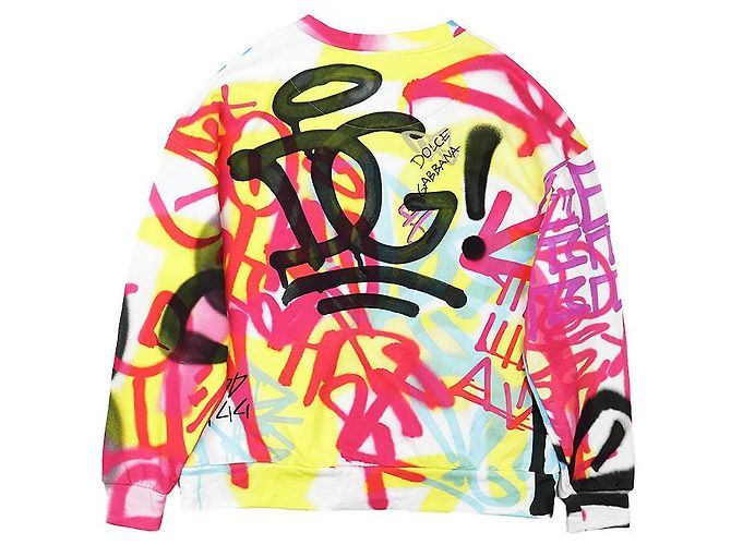 Dolce & Gabbana Sudadera de algodón Dolce&Gabbana Graffiti DG Logo Multicolor - vista 5