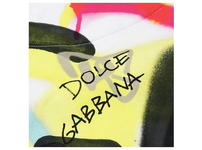 Dolce & Gabbana Sudadera de algodón Dolce&Gabbana Graffiti DG Logo Multicolor - vista 6