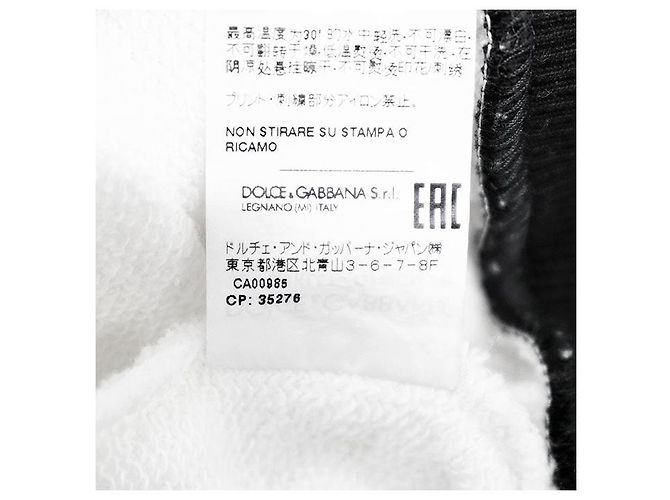 Dolce & Gabbana Sudadera de algodón French Terry Dolce&Gabbana Negro Blanco - vista 10