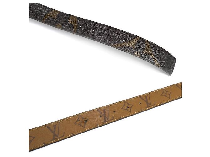 Cinturón reversible Louis Vuitton LV Iconic Monogram Castaño - vista 4