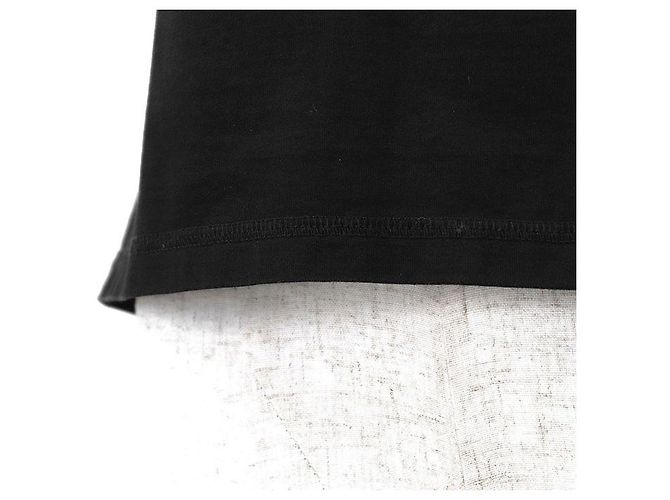 T-shirt in cotone Hermès Micro Cartouche FAUBOURG RAINBOW36 Nero Bianco - vista 5