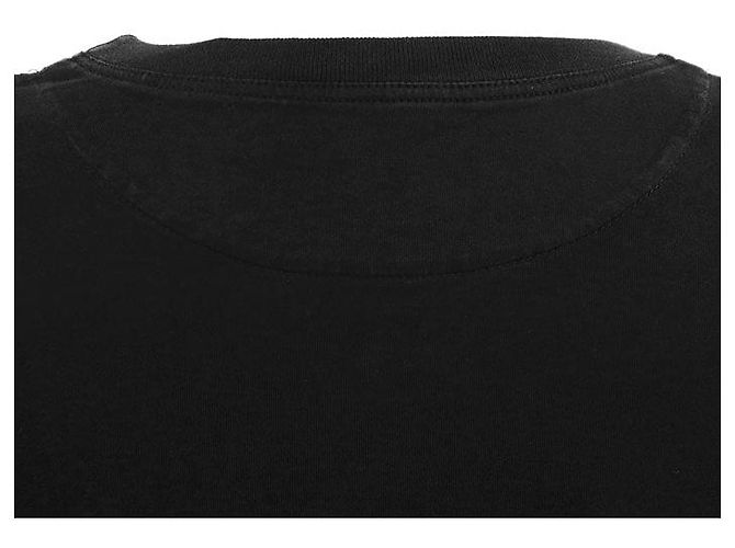 T-shirt in cotone Hermès Micro Cartouche FAUBOURG RAINBOW36 Nero Bianco - vista 8