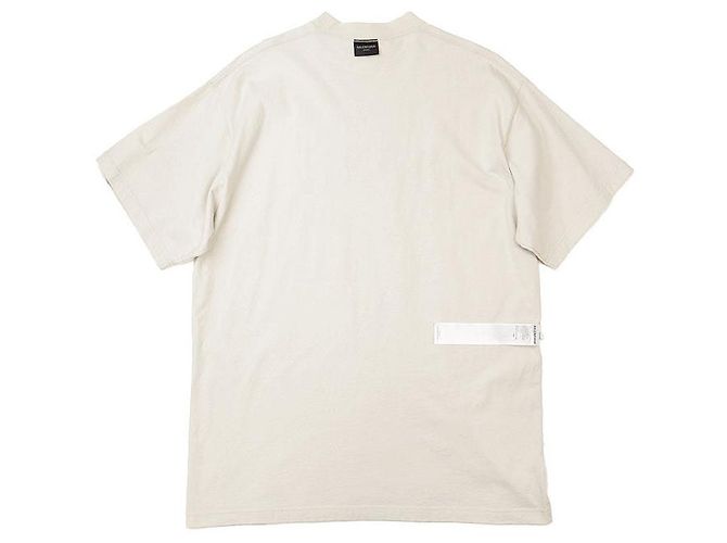 Camiseta de algodón con bordado Balenciaga Blanco Blanco roto - vista 6