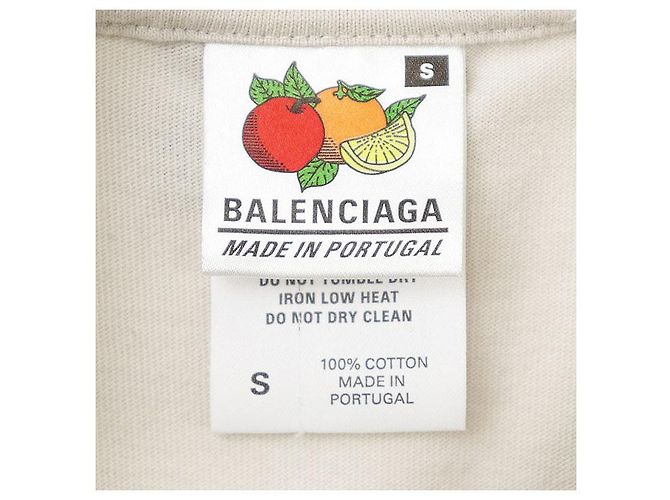 Camiseta de algodón con bordado Balenciaga Blanco Blanco roto - vista 8