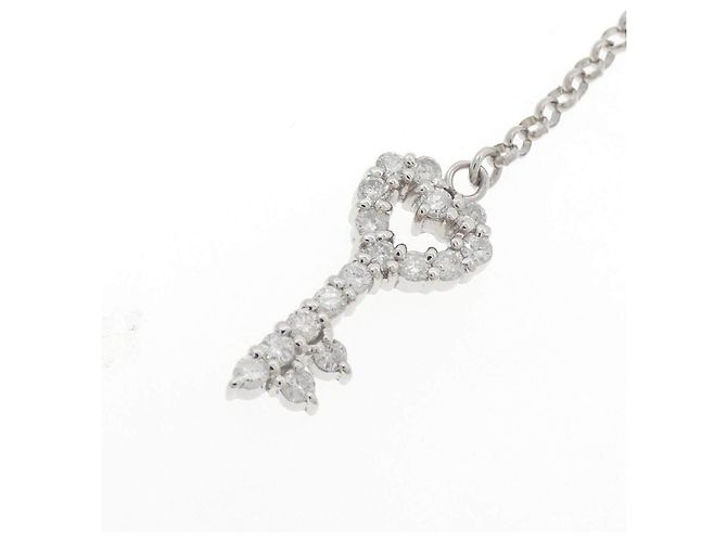 Autre Marque Collana a Chiave in Pt850 e Diamanti Argento - vista 3