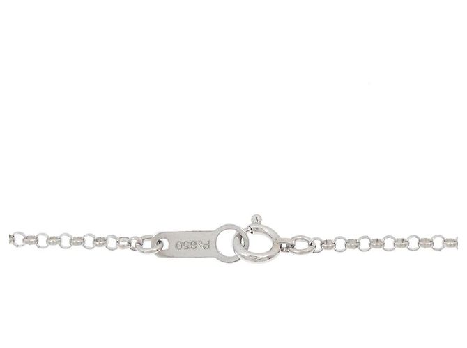 Autre Marque Collana a Chiave in Pt850 e Diamanti Argento - vista 5