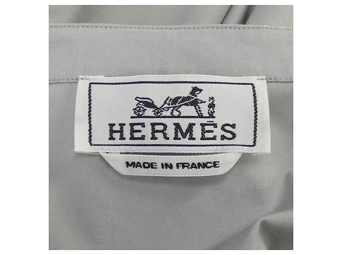 Hermès Oberteil Grau aus Textil Größe 39 Braun - Ansicht 4