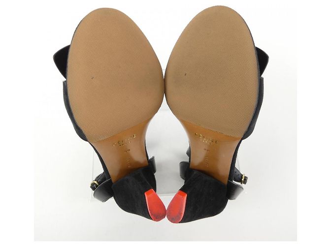 Céline Sandalen aus Leder Schwarz - Ansicht 4