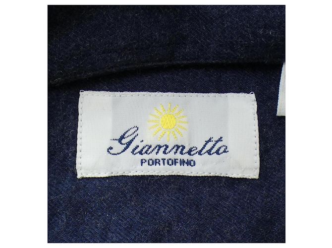 Autre Marque Camisa Giannetto de mezcla de cashmere Azul Azul marino - vista 4