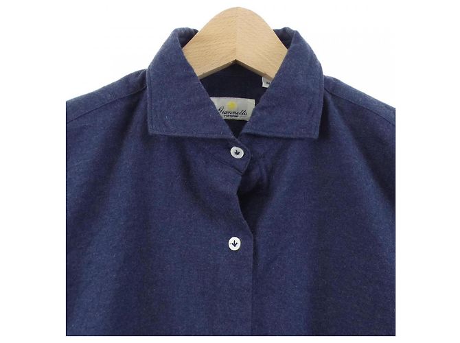 Autre Marque Camisa Giannetto de mezcla de cashmere Azul Azul marino - vista 5