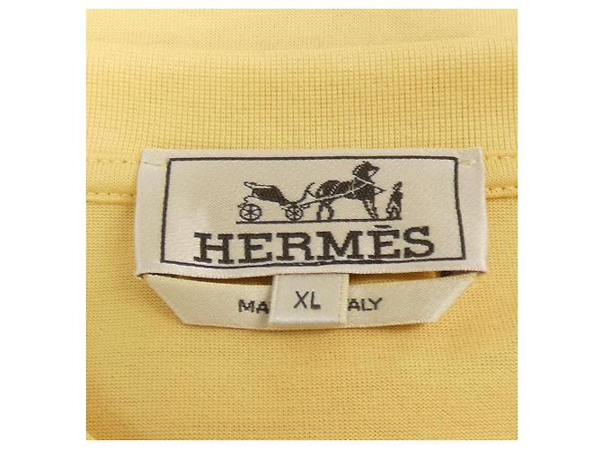 Hermès T-shirt de algodão Hermes XL Amarelo - vista 4