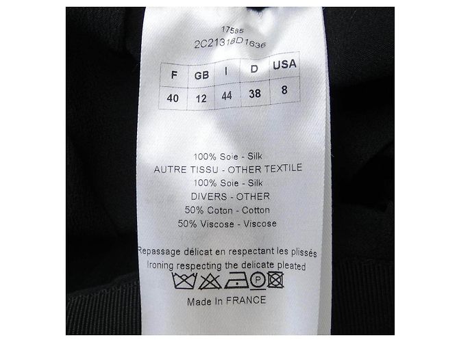 Autre Marque Falda de seda Christian Dior Negro Beige - vista 3