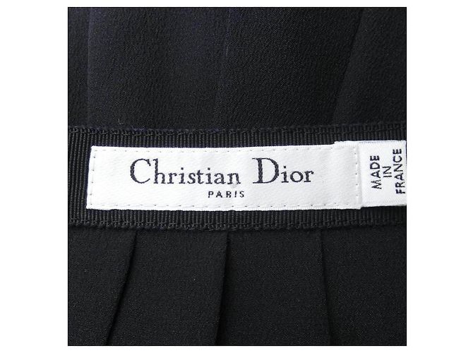 Autre Marque Falda de seda Christian Dior Negro Beige - vista 4