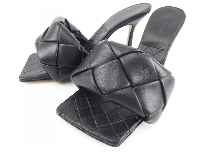 Bottega Veneta 608854VBSS0 Sandali in lambskin Nero - vista 3