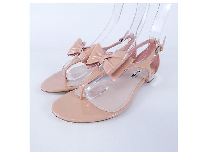Sandali Miu Miu in pelle rosa - vista 3