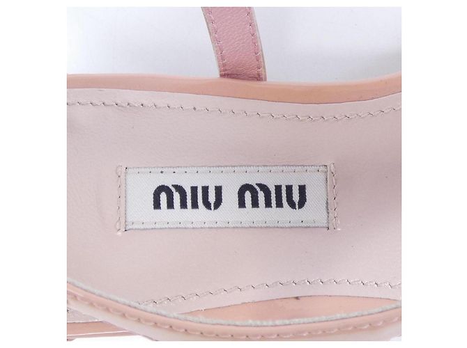 Sandali Miu Miu in pelle rosa - vista 6