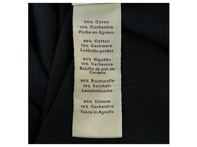 Hermès T-shirt in misto cashmere Blu Blu navy - vista 3