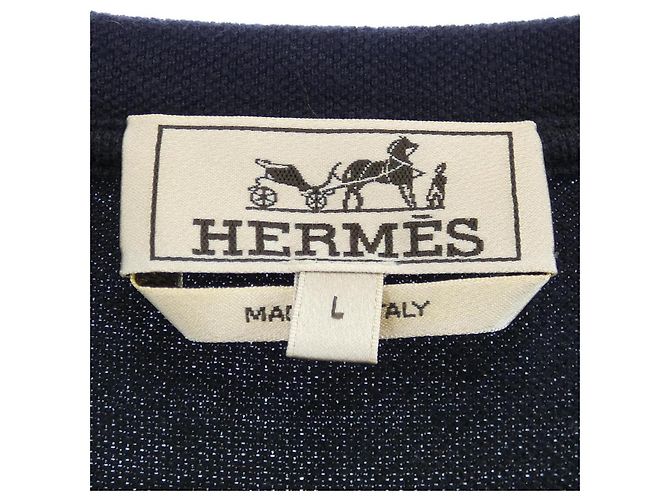 Hermès T-shirt in misto cashmere Blu Blu navy - vista 4