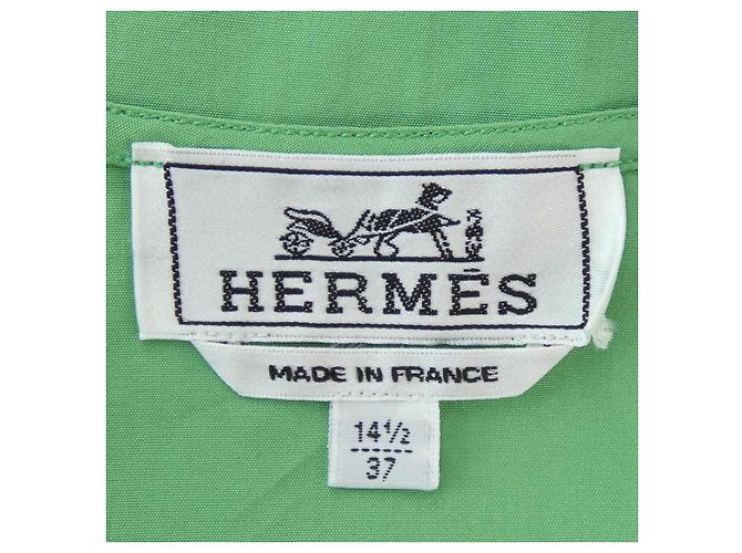 Top de tecido verde Hermès - vista 4