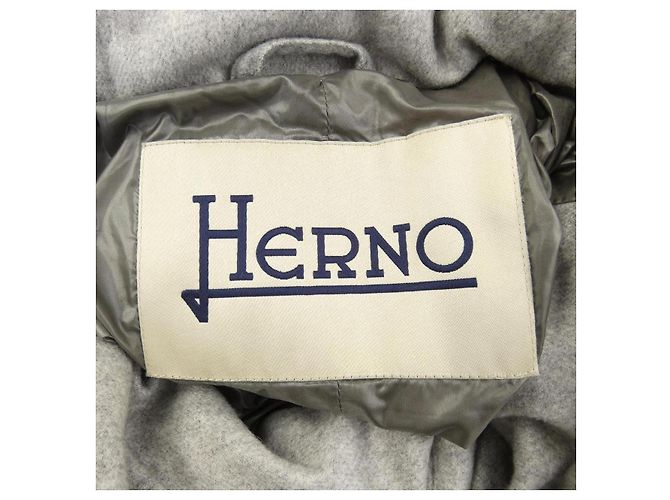 Autre Marque Herno PI0210D Abrigo de plumón de seda y cashmere Castaño - vista 4