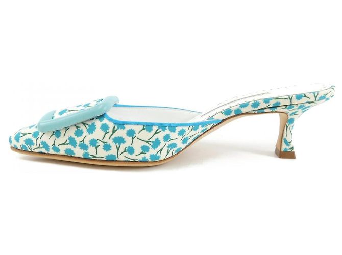 Sandali Manolo Blahnik MAYSALEBI Blu - vista 2