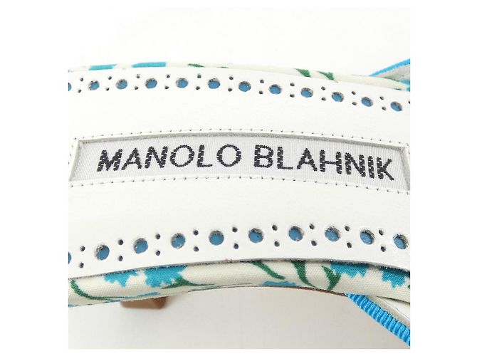 Sandali Manolo Blahnik MAYSALEBI Blu - vista 6