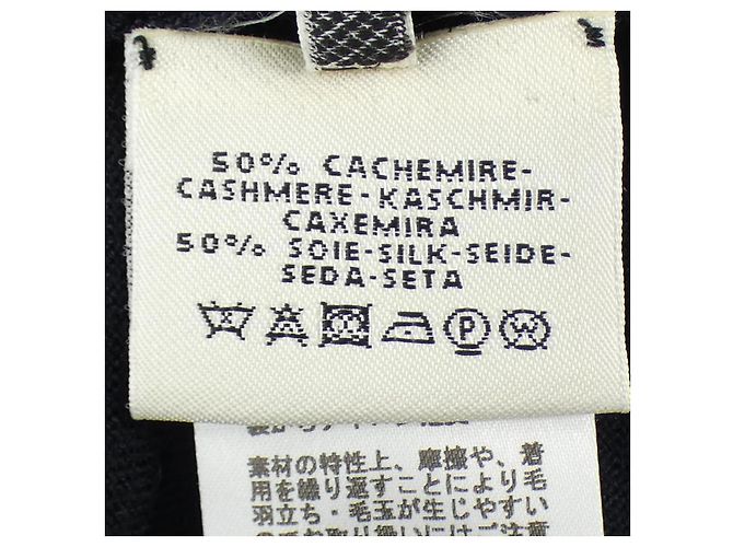 Hermès Hermes Knit Silk Cashmere Knit40 Preto Branco - vista 3
