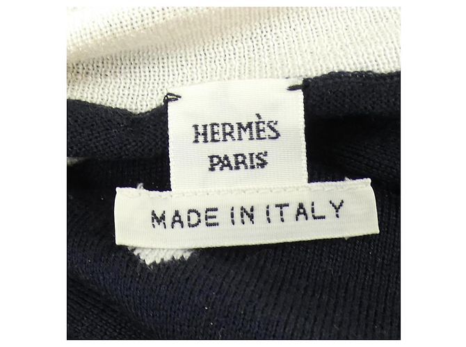 Hermès Hermes Knit Silk Cashmere Knit40 Preto Branco - vista 4