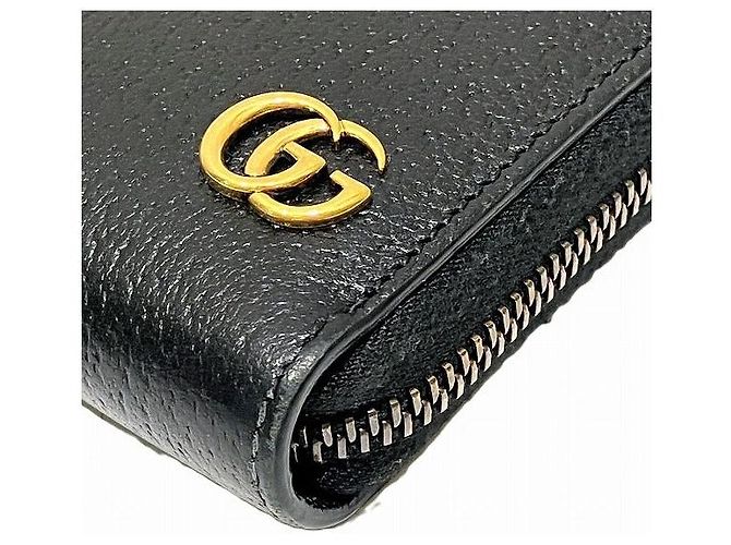 Gucci GG Marmont Leder-Langbeutel Schwarz - Ansicht 7