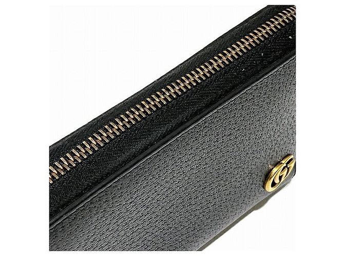 Gucci GG Marmont Leder-Langbeutel Schwarz - Ansicht 8