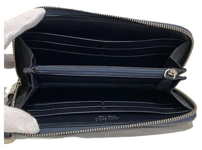 Jimmy Choo Long Wallet in Leder-Präge-Lizard-Optik Blau - Ansicht 3