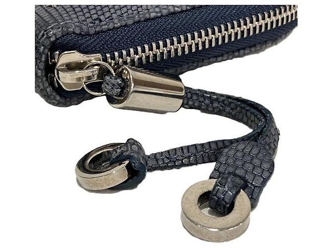 Jimmy Choo Long Wallet in Leder-Präge-Lizard-Optik Blau - Ansicht 6