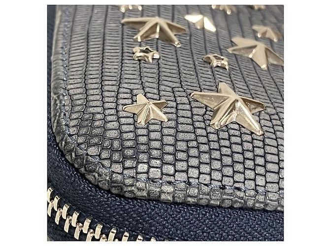 Jimmy Choo Long Wallet in Leder-Präge-Lizard-Optik Blau - Ansicht 9