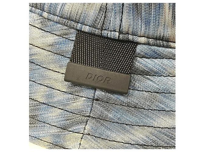 Autre Marque Sombrero Bucket Dior de poliéster y algodón Castaño Azul Beige - vista 5