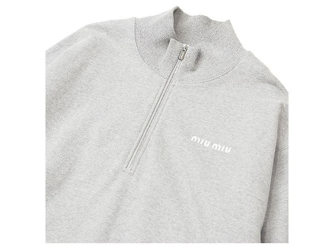 Sudadera de algodón bordada Miu Miu Castaño - vista 12
