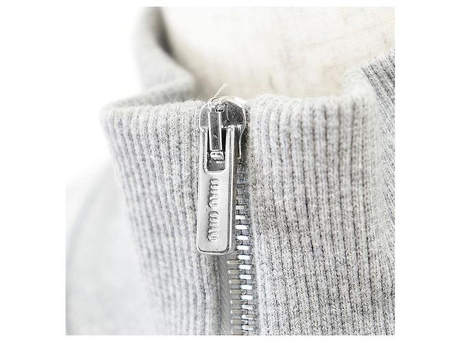Sudadera de algodón bordada Miu Miu Castaño - vista 3