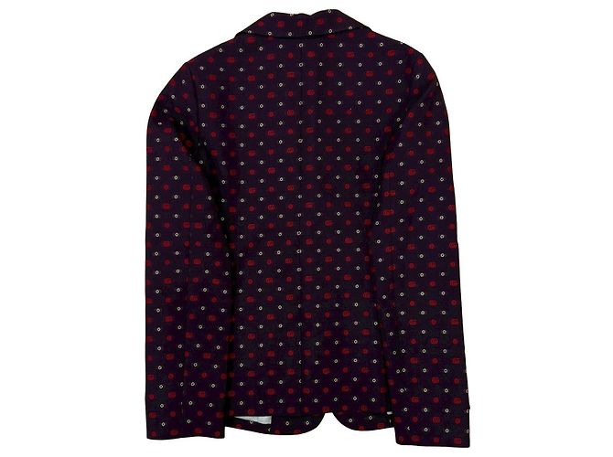 Chaqueta entallada Gucci GG Flower de lana y algodón Castaño - vista 2