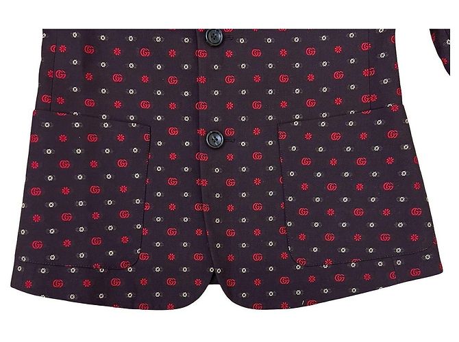 Chaqueta entallada Gucci GG Flower de lana y algodón Castaño - vista 5