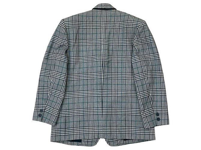 Autre Marque Christian Dior Wool Polyester Tailored Jacket Black White Green - view 2