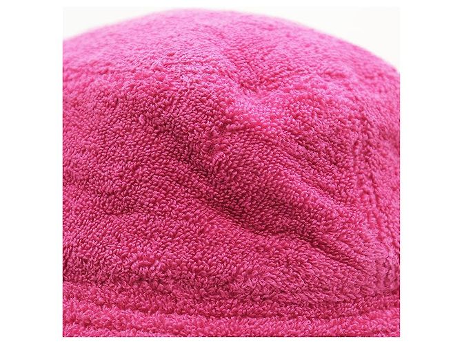 Chanel COCO Mark Bestickter Baumwoll-Bucket-Hat Pink - Ansicht 15